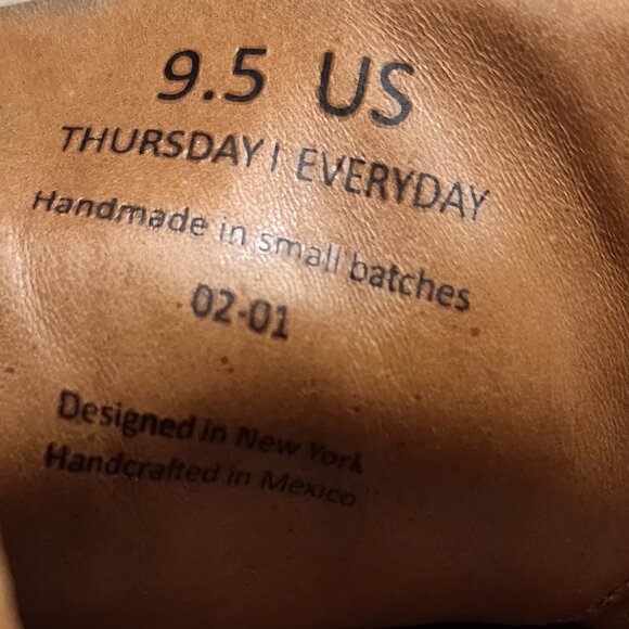 Thursday Boot Co. Premier Low Top Leather Sneakers in Toffee Men SIZE 9.5 - Picture 3 of 7